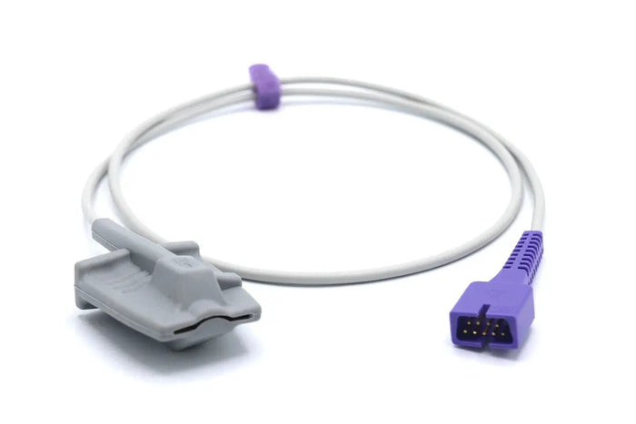 Compatible Nellcor DS‑100A SpO2 Sensor - Reusable Adult Finger Silicone Soft 3.2 ft 9 Pin SpO2 finger sensor SelfiMed UK