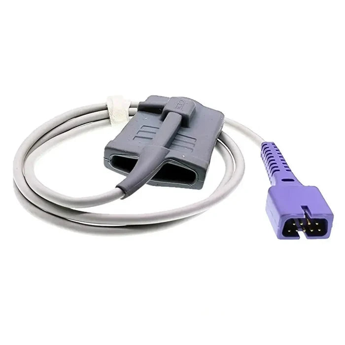 Compatible Nellcor DS‑100A SpO2 Sensor - Reusable Adult Finger Silicone Soft 3.2 ft 9 Pin SpO2 finger sensor SelfiMed UK