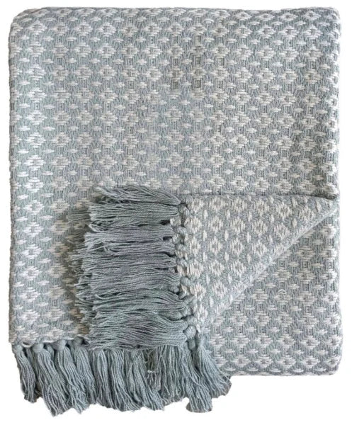 Cotswold duckegg throw