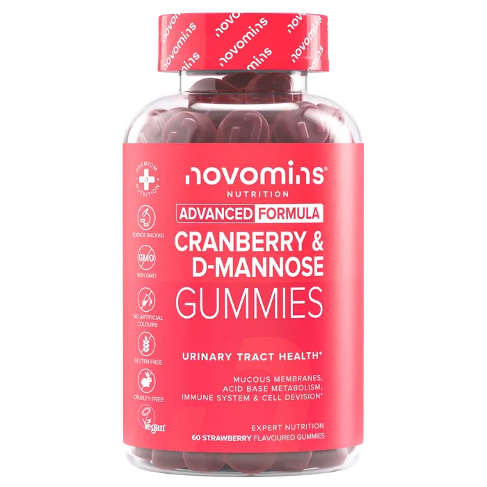 vegan and gluten free cranberry and d mannose gummies for the urinary tract infections