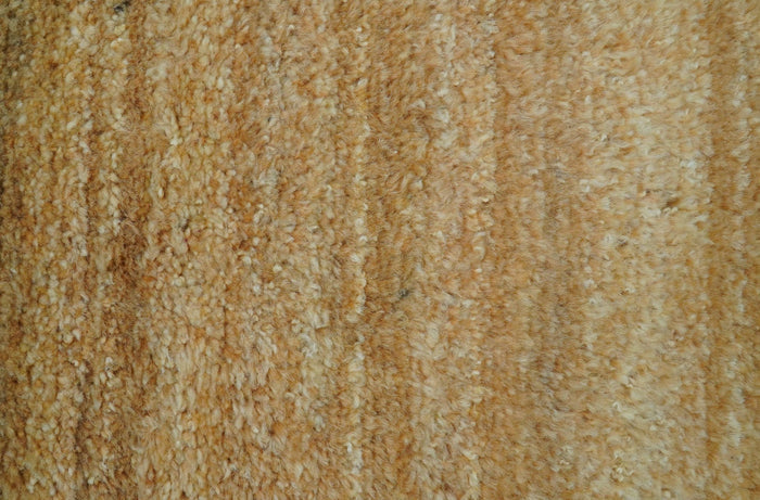 Custom Made Solid Design Camel Hand Knotted Wool Area Rug - The Rug Decor