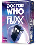 Dr Who Fluxx Card Game featuring the iconic TARDIS and ever-changing gameplay mechanics