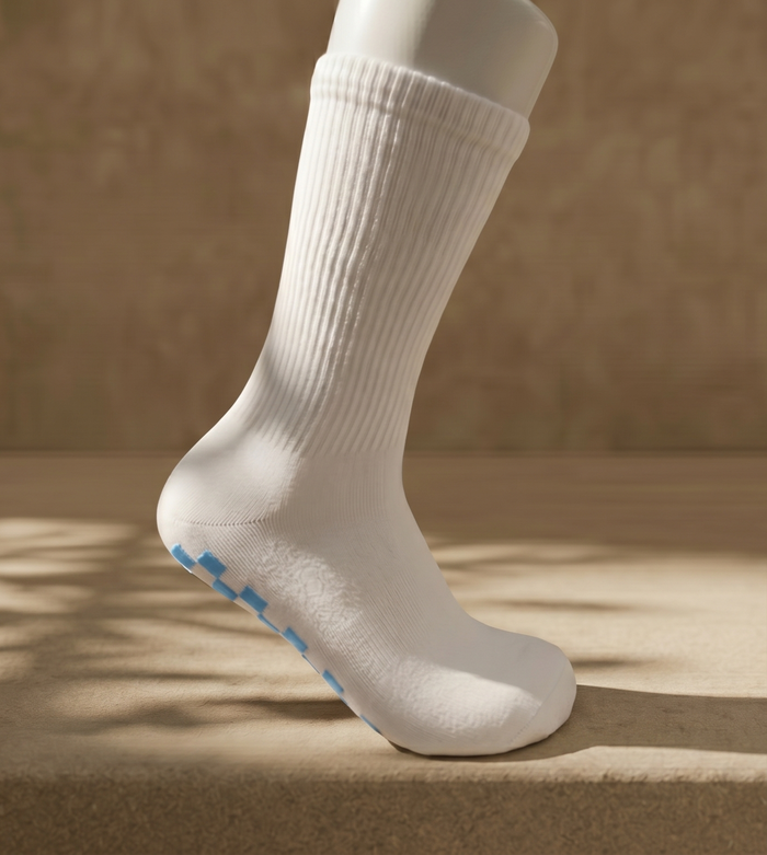 Eco Bamboo Pilates Grip Socks - Baby Blue Star