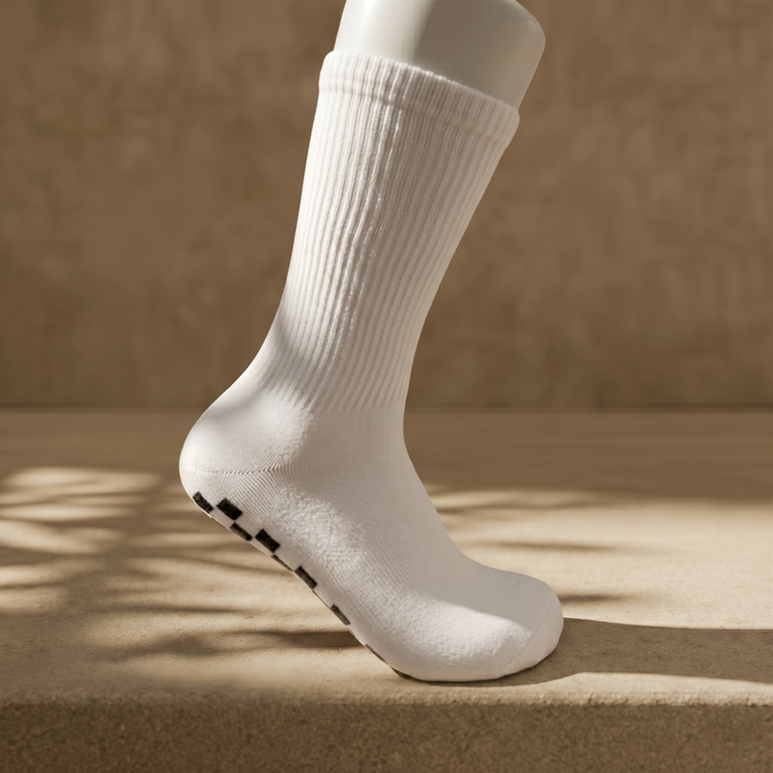 Eco Bamboo Pilates Grip Socks - Navy Star Crew