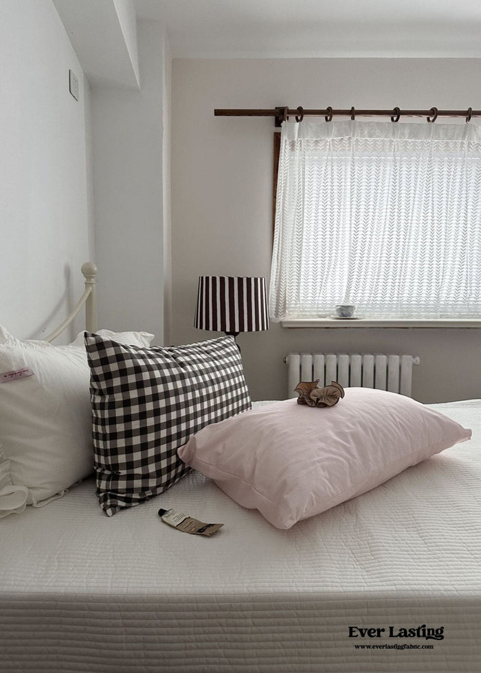 Ella Pure Cotton Pillowcases / Brown - Ever Lasting