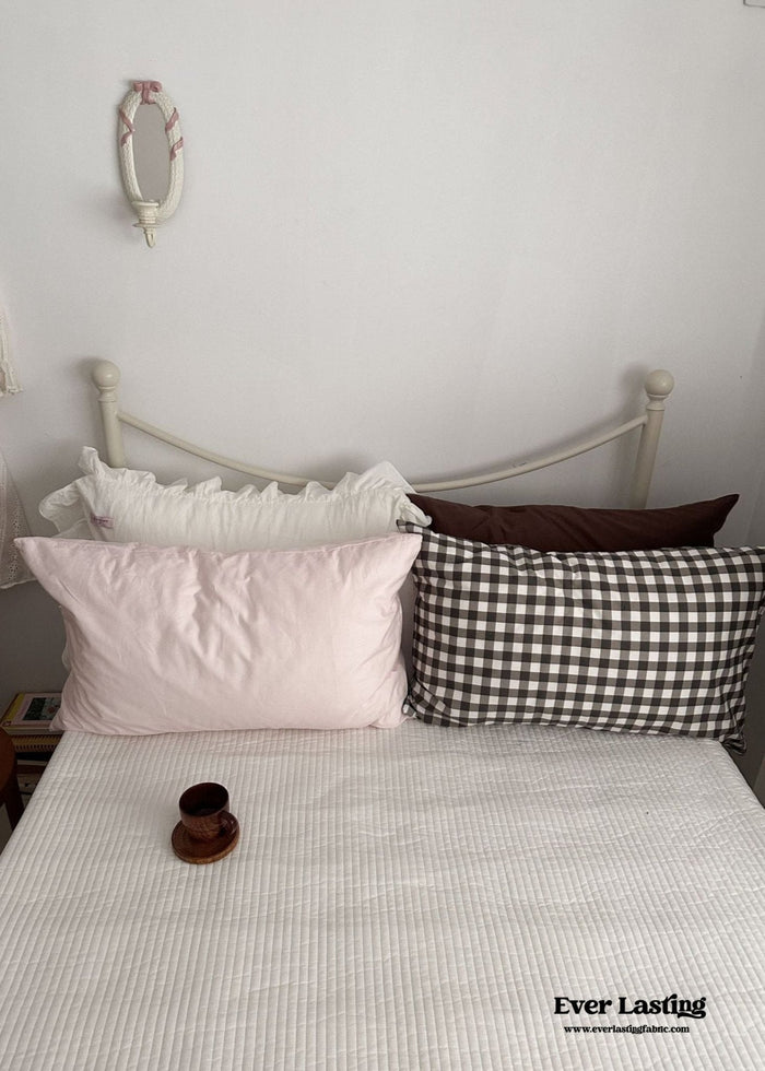 Ella Pure Cotton Pillowcases / Brown - Ever Lasting