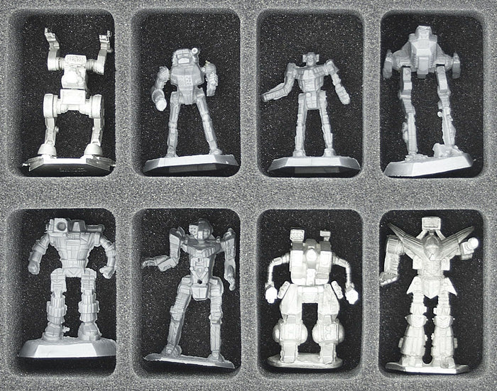 Feldherr MAXI carrying case for Battletech with molded foam compartments for miniatures