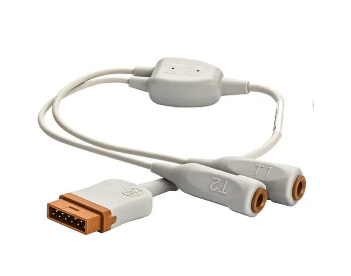 GE 2016998-001 Temperature Cable Dual Accepts 400 Series Probes 0.5m series probes SelfiMed UK