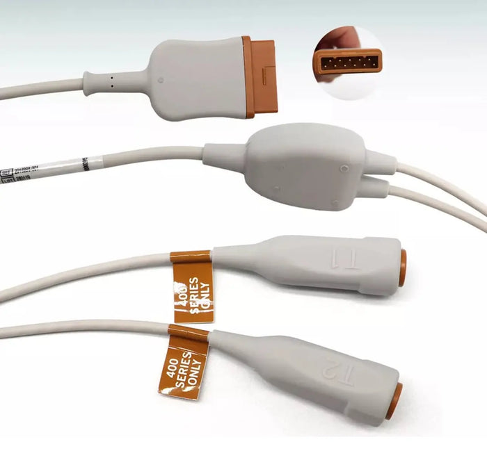 GE 2016998-001 Temperature Cable Dual Accepts 400 Series Probes 0.5m series probes SelfiMed UK
