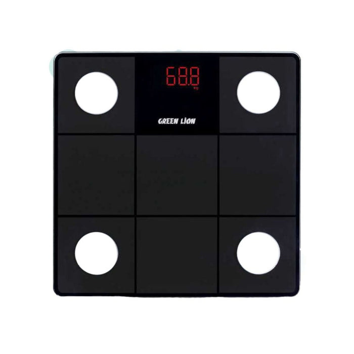 Green Lion Smart Body Scale Simple & Fashionable Pattern 24 Modes - Black