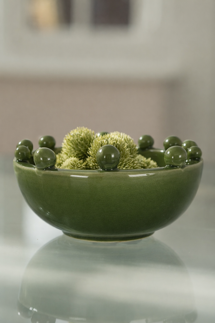 Green Trinket Bobble Bowl