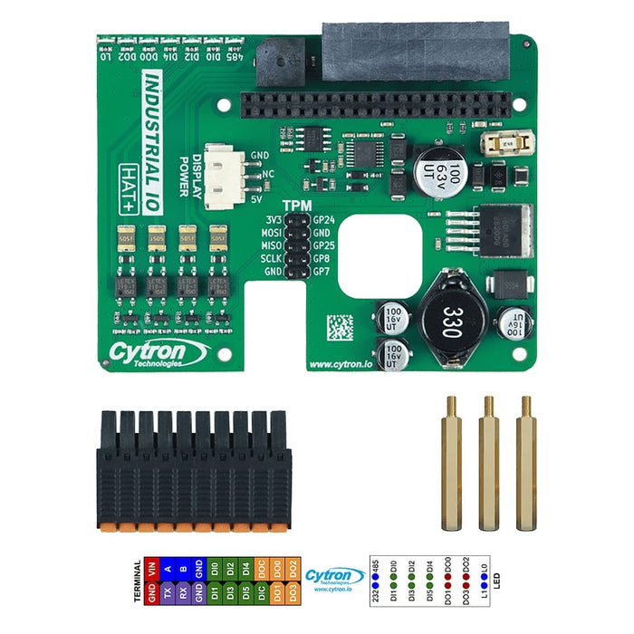 Industrial IO HAT+ for Pi 5 and Argon Industria Cases by Cytron - The Pi Hut