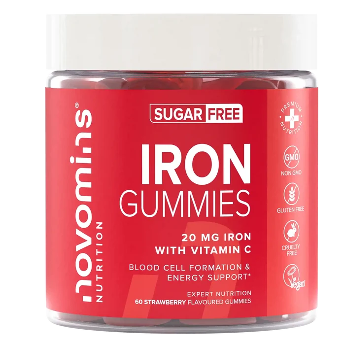 sugar free iron supplements for women and men with 20 mg of iron per serving