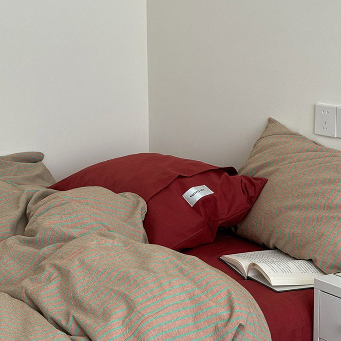James Striped Bedding Set / Green - Ever Lasting
