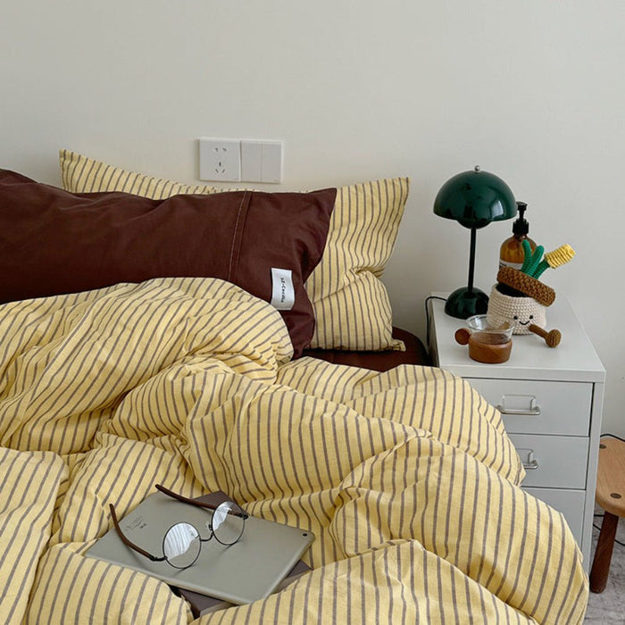 James Striped Bedding Set / Green - Ever Lasting