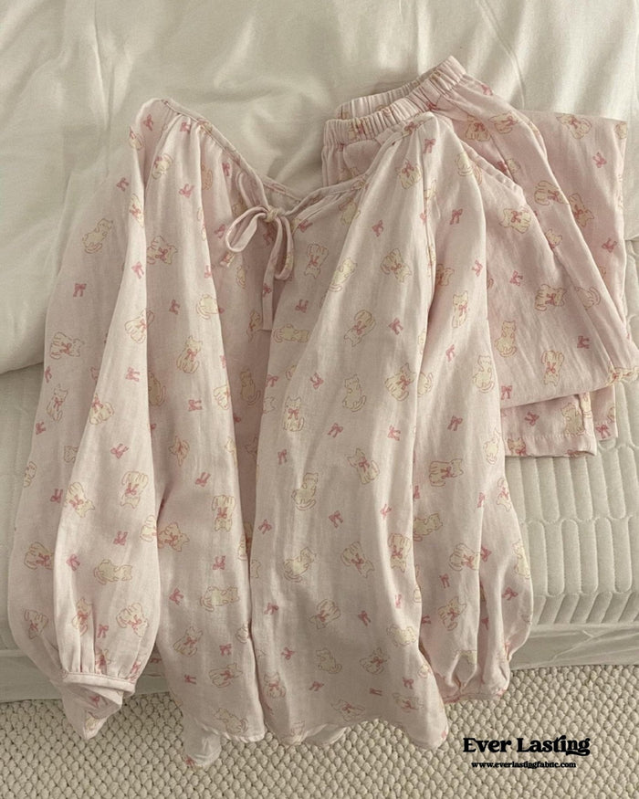 Jasmine Long Sleeves and Pants Pajama Set - Ever Lasting