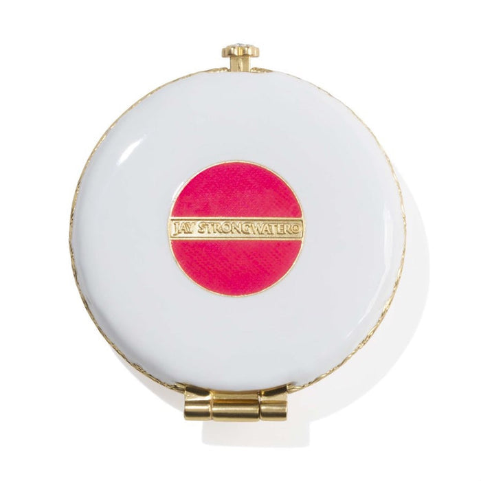 Jay Strongwater Monroe Lip Compact Pink/White Compacts Jay Strongwater