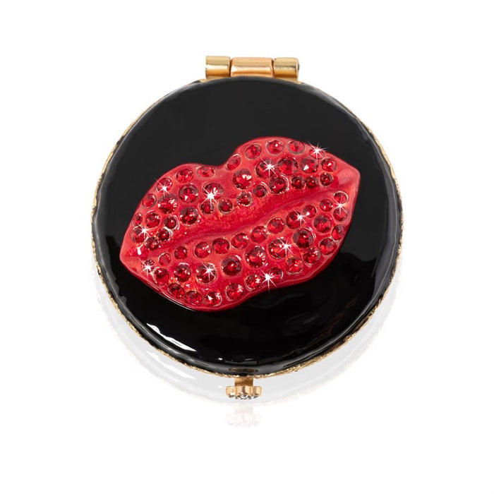 Jay Strongwater Monroe Lip Compact Red/Black Compacts Jay Strongwater