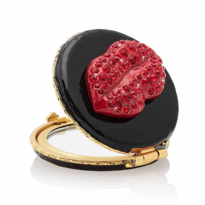 Jay Strongwater Monroe Lip Compact Red/Black Compacts Jay Strongwater