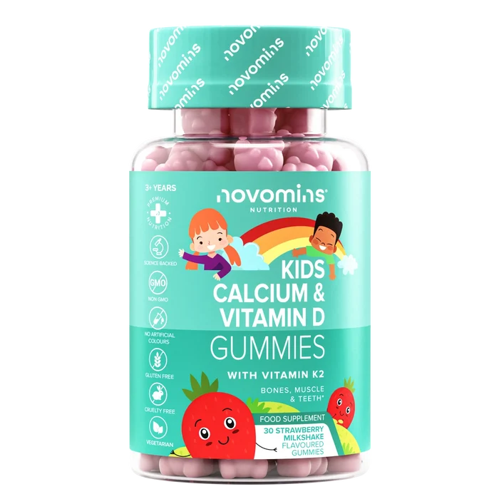 Novomins Kids Calcium, Vitamin D & K2 Gummies