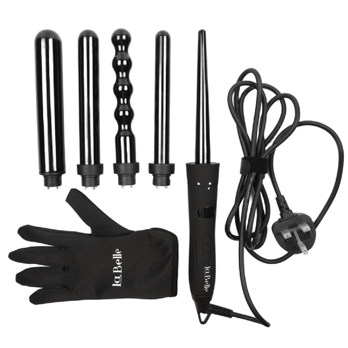 Labelle LB002 Curly Pro Brush 5 Heads For Various Curly Hairstyles - Black