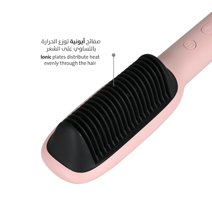 Labelle LB036 Baby Straight Brush Safe and Easy to Use with One Hand - Pink