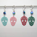Lace Skulls Stitch Markers & Earrings