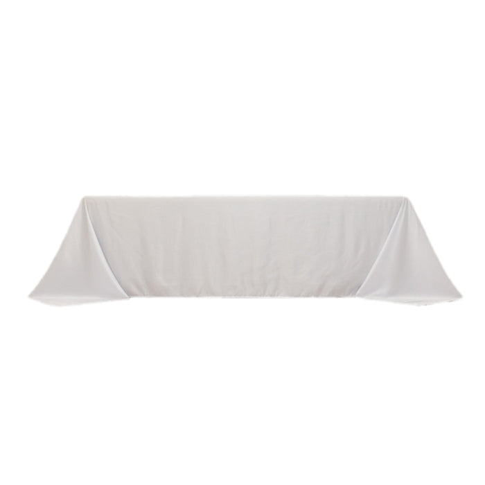 White tablecloth draped elegantly on a table