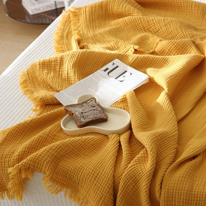 - Ever Lasting - Light Weight Cotton Blanket / Yellow - Blankets - Ever Lasting