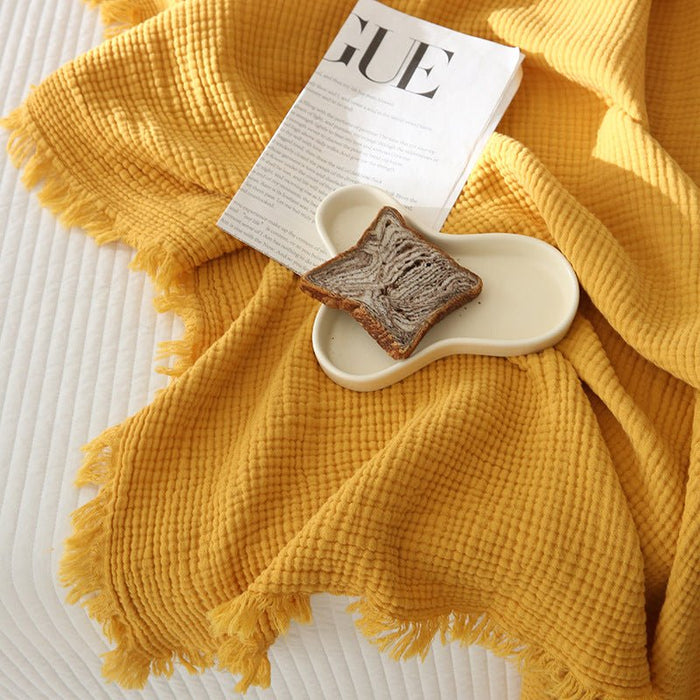 - Ever Lasting - Light Weight Cotton Blanket / Yellow - Blankets - Ever Lasting
