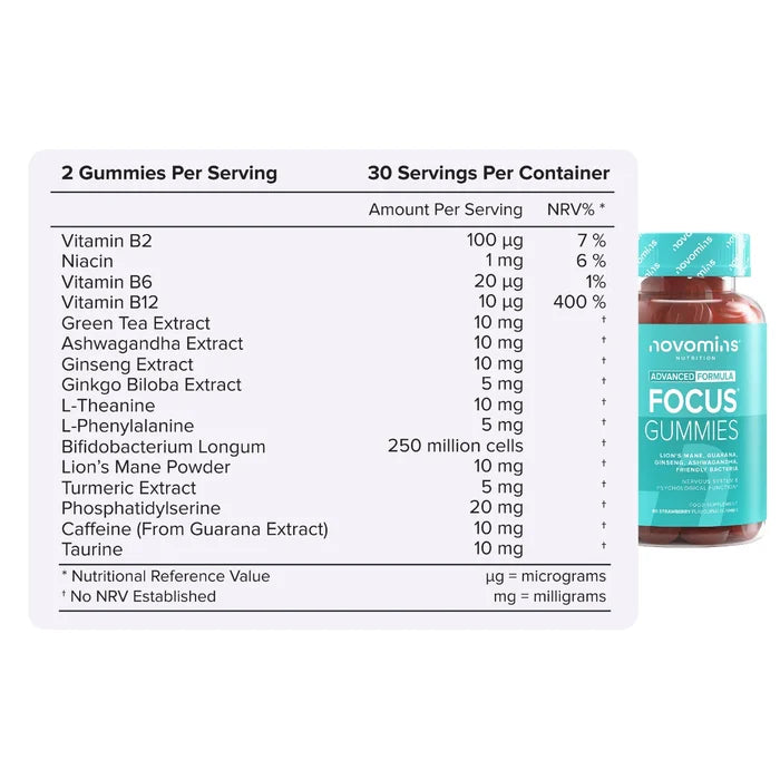 Novomins Mama & Me Focus Bundle ingredients