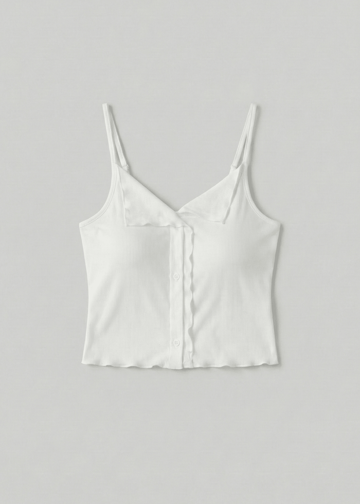 - Ever Lasting - Marlowe Sling V - Neck Pajama Set / White - Pajamas - Ever Lasting