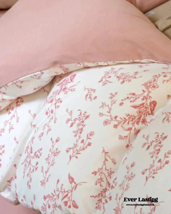 Mathilde Flower Field Jersey Knit Bedding Set / White - Ever Lasting