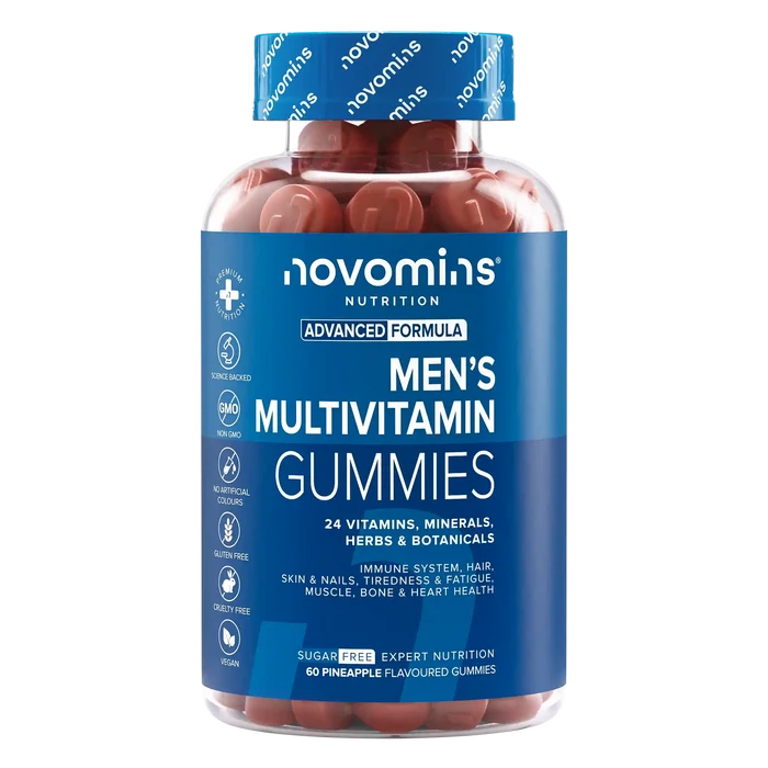 chewable novomins multivitamin tablets for men with 24 vitamins minerals herbs and botanicals