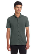 Mercer+Mettle ®  Stretch Pique Full-Button Polo MM1006