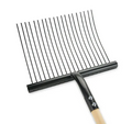 METAL STABLE FORK - WOODEN HANDLE - VARIOUS COLOURS