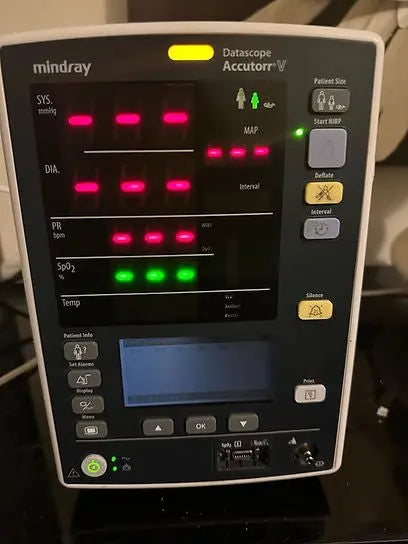 Mindray Datascope Accutorr V Plus Patient Monitor With SPO2, NIBP & Printer Op Patient Monitor SelfiMed UK
