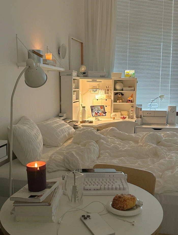 - Ever Lasting - Minimal Bubble Textured Bedding Set / White - Bedding Set - Ever Lasting