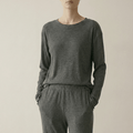 - Ever Lasting - Mira Soft Brushed Knit Lounge Set / Deep Charcoal Gray - Pajamas - Ever Lasting