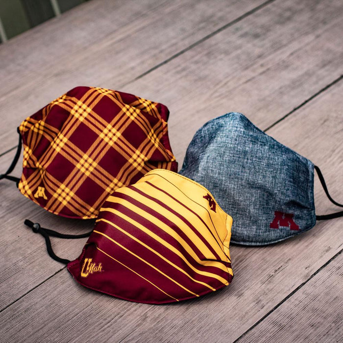 MN Reusable Face Mask - Ski-U-Mah Stripe