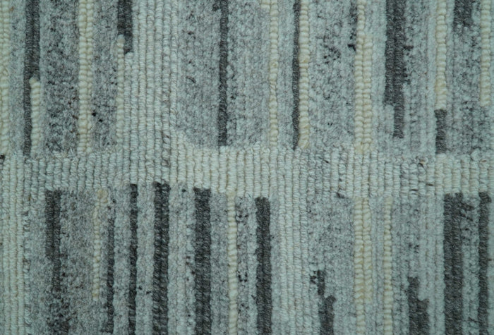 Modern Contemporary Charcoal And Gray 2x3 Wool Area Rug - The Rug Decor