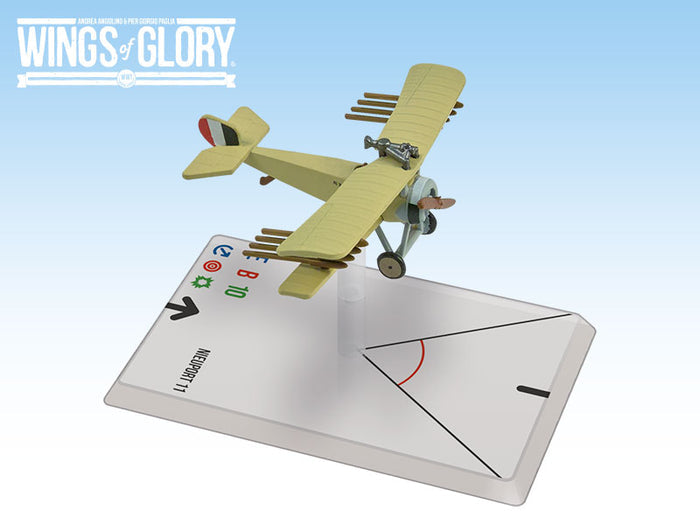 Wings of Glory Nieuport 11 miniature airplane model with game base by ARES GAMES