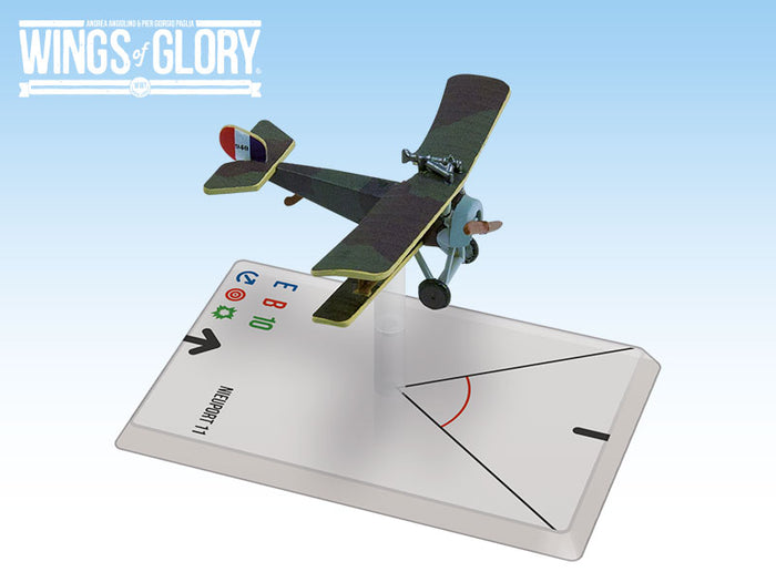 ARES GAMES Wings of Glory Nieuport 11 miniature model airplane game piece with detailed markings