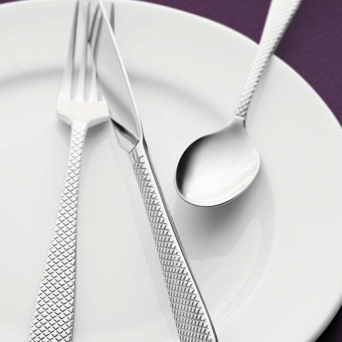 Oneida T057SFTF Jade 5 1/2" 18/10 Stainless Steel Extra Heavy Weight European Teaspoon - 12/Pack