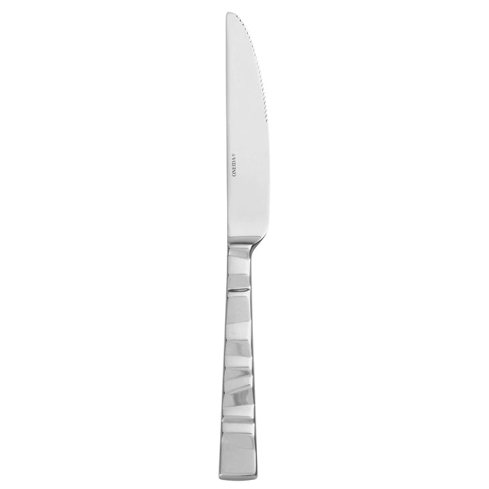 Oneida T947KSSF Verge 9 5/8" 18/10 Stainless Steel Extra Heavy Weight Steak Knife - 12/Pack