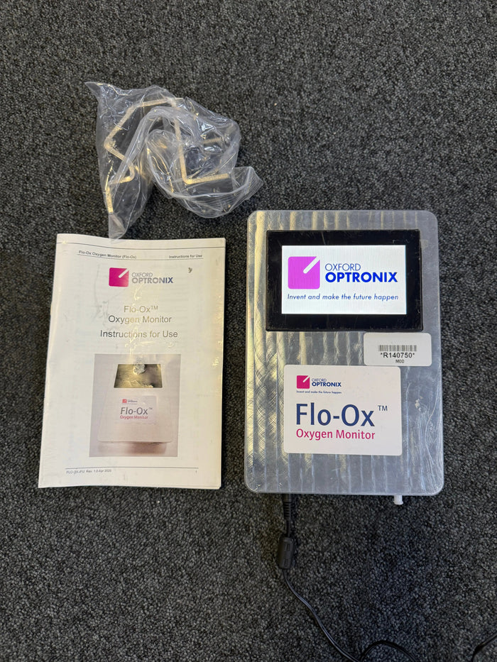 Oxford Optronix Flo-Ox Oxygen Monitor with Mark I Ventura CPAP Flow Generator & Clamp oxygen monitor SelfiMed UK