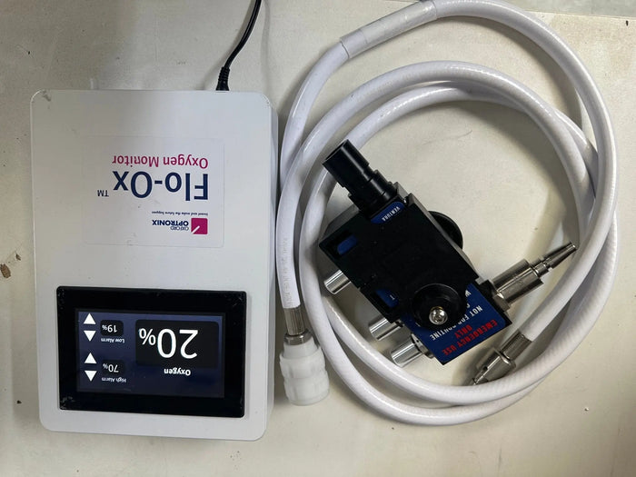 Oxford Optronix Flo-Ox Oxygen Monitor with Mark I Ventura CPAP Flow Generator oxygen monitor SelfiMed UK