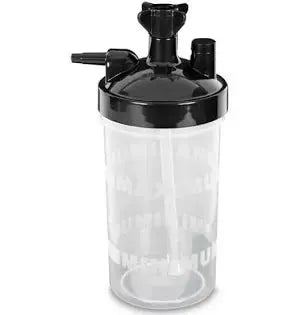 Oxygen Bubbler Bottle Humidity Humidifier Water Bottle & Tubing Connector Elbow 12" for Oxygen Concentrator SelfiMed UK