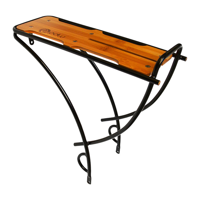 PDW Bamboo Rear Bike Rack - YOLO Board and Bike