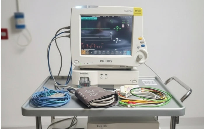 With New NIBP, SPO2, ECG Cables / With M3001A or M3012A Multi-Measurement Module / With G5 M1019A Gas Module with Water Trap